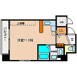 住吉町Mビル 7階ワンルームの間取り