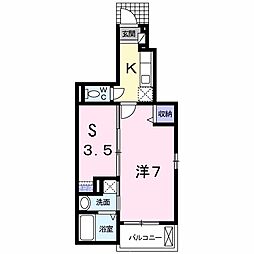 フォレストリバー 1階1SKの間取り