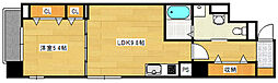 ボンシャンス 3階1LDKの間取り