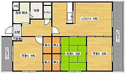 ユーミー東原 2階3LDKの間取り