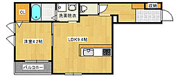 ORCHID RESIDENCE 1階1LDKの間取り