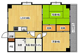 プーテゥジュール1番街 8階2LDKの間取り