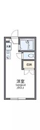 レオパレス松浦 1階ワンルームの間取り