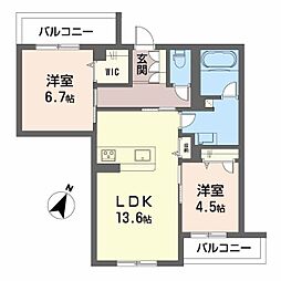 Ｍａｉｓｏｎ　ｄｅ　Ｃｏｌｌｉｎｅ 3階2LDKの間取り