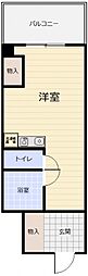 ルミネ己斐 3階ワンルームの間取り