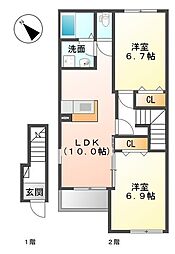 間取図画像 2LDK