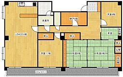 河部ビル 4階4LDKの間取り