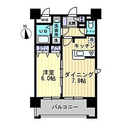 J・grace十日市 12階1LDKの間取り