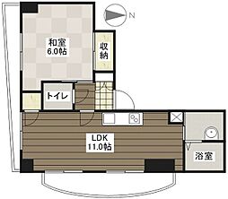 アンルミエール 7階1LDKの間取り