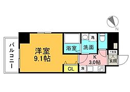 ソアヴィータ祇園大橋 9階1Kの間取り