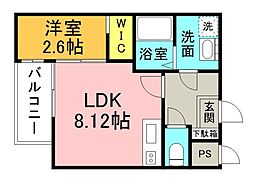 Esperanza青崎 3階1LDKの間取り