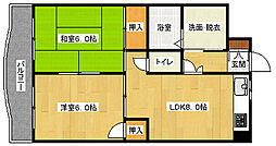 クリオール 4階2LDKの間取り