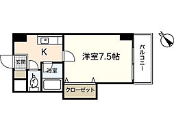 サンコーポ横川 3階1Kの間取り