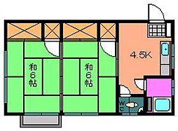 中谷ビル 3階2Kの間取り