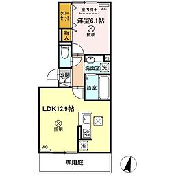 カーサオリーバ 1LDKの間取図画像
