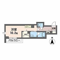 ペルル金屋町 ワンルームの間取図画像