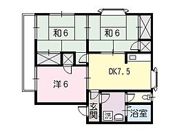 エクシア77E 3DKの間取図画像