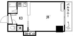 フジビル23 1Kの間取図画像