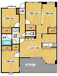 クレスト東本浦 4LDKの間取図画像