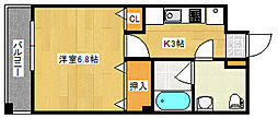 BELLHEARTS 1Kの間取図画像