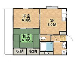 ベルメゾンイシダ 2DKの間取図画像