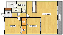 プロスペリティナカムラ 2LDKの間取図画像