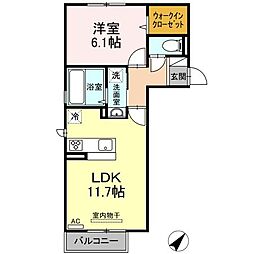 レグルス 1LDKの間取図画像