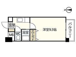 パラーシオ 1Kの間取図画像