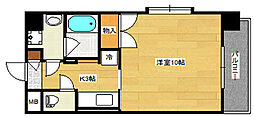 竹屋町村田ビル 1Kの間取図画像