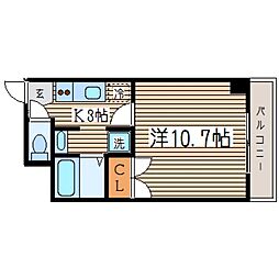 さくらビル 1Kの間取図画像