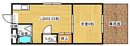 サンシティ洋光 1DKの間取図画像