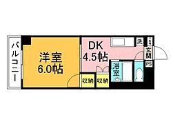 シティライフ出汐 1DKの間取図画像