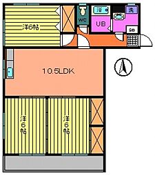 土井ビル 3LDKの間取図画像