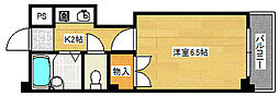 ジュネス九軒町 1Kの間取図画像