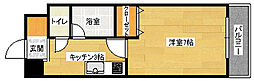 第2キャピタル祇園 1Kの間取図画像