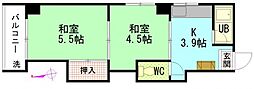 エビスヤビル 2Kの間取図画像
