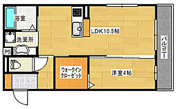 プレーゴ東雲本町 1LDKの間取図画像