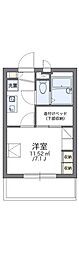 レオパレス幸 1Kの間取図画像