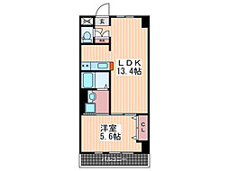 グレースコート東海田 1LDKの間取図画像