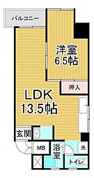 第1吉岡ビル 1LDKの間取図画像