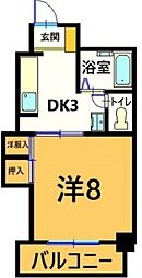 ハイムサンシルク 1DKの間取図画像