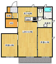 エクレールB 2LDKの間取図画像