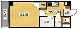 M・エスタシオン 1Kの間取図画像
