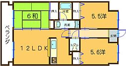カイチダビル 3LDKの間取図画像