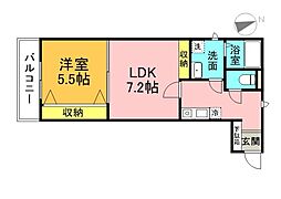 RESIDENCE KOJIMA 2Kの間取図画像