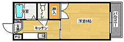アブニール洋向台B 1Kの間取図画像