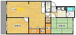 竜神ハイツ 2LDKの間取図画像