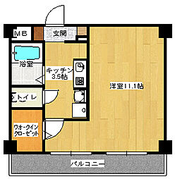 ロジュマン 1Kの間取図画像
