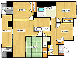 緑井スカイステージ 4LDKの間取図画像
