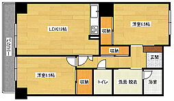 クリスタルビル 2LDKの間取図画像